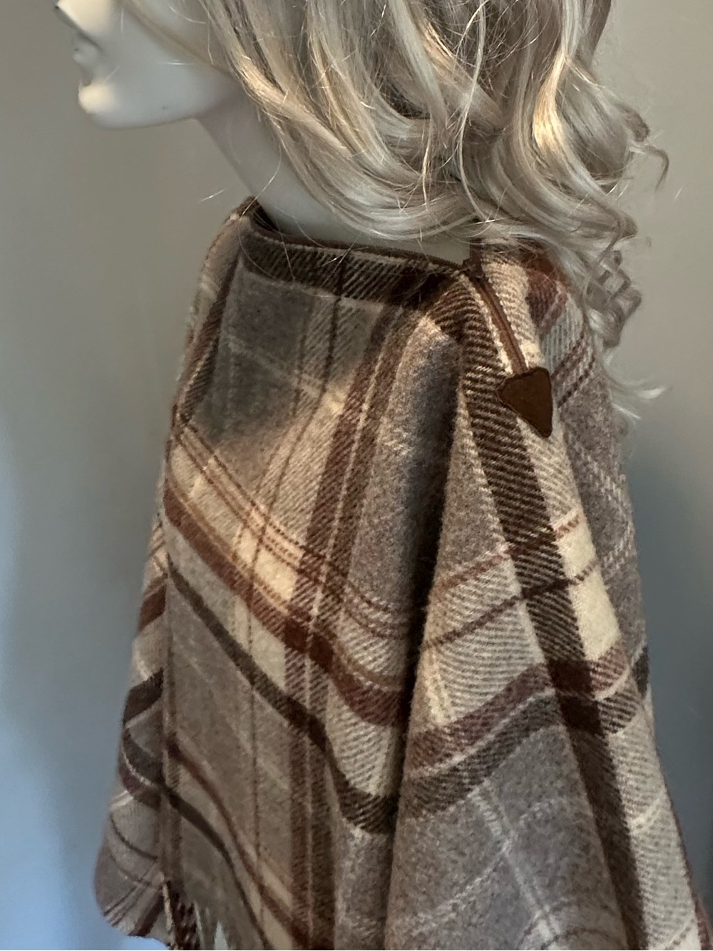 VTG 60s Pendleton Knockabouts Tartan Wool Plaid Poncho Convertible Blanket